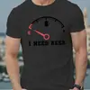 NECESITO CERVEZA Camiseta de Manga Corta para Hombre Camiseta de Verano Top
