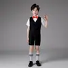 Traje de Ropa de Rendimiento para Niños de 6 a 12 Años Verano Pantalones de Anfitrión Vestido Ropa para Piano Traje de Hombre