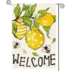 Bandera de Jardín de Limones de Verano Nueva Transfronteriza Lino Doble Cara Decoración de Atmósfera para Patio Exterior Venta al por Mayor