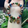 Pulseira de Vidro Cinza Fragrante Dourado Folha de Ouro Besta Dourada Devoradora de Ouro Estilo Étnico Retrô Pulseira para Menina Fashion