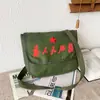 Mochila del Ejército Rojo, diseñada para servir al pueblo, una gran herramienta de aprendizaje, bolso cruzado, estilo vintage, mochila Verde Liberación, material de lona, diseño de cinco estrellas, mochila Lei Feng