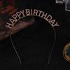 Diademas Europeas y Americanas para Fiestas de Cumpleaños, Accesorios para el Cabello, Flequillo con Letras Feliz Cumpleaños, Diadema Feliz Cumpleaños