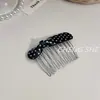 Grampo de Cabelo com Laço de Acetato e Bolinhas Presilha de Mola Organizador de Cabelo para Mulheres Pente de Cabelo Grampo de Cabelo para Meninas