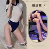 Lencería Sexy, Mono Deportivo Puro para el Campus, Uniforme, Tentación, Traje Sexy de Pasión, Traje de Baño Ajustado
