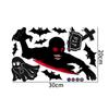 Nuevas pegatinas de pared navideñas con huellas de sangre y cara de Halloween transfronterizas para inodoro, pegatinas de pared creativas para inodoro.