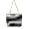 2026 Nueva Bolsa Rayada Transfronteriza, Bolso Tote Japonés y Coreano, Bolso Tejido, Bolso de Playa con Forro de Lona para Mujer, Bolso Tejido