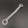 Soporte para Tarjeta de Teléfono Móvil con Anillo de Resorte de Doble Broche Pintado en Spray, Cordón Anti-Pérdida, Cadena de Resorte de Plástico Telescópica, Llavero de Color Caramelo