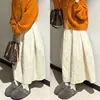 Falda acolchada, cálida, de longitud media, corte A para mujer, estilo japonés, adecuada para otoño e invierno, talla grande, diseñada para figuras tipo pera