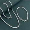 Joyería de comercio exterior chapada en plata 925 2.5MM collar de luz ondulada traje de pulsera temu explosiones de AliExpress