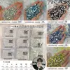 Rhinestones Grandes en Forma de Abanico, Rhinestones de Colores, Rhinestones Sueltos Ab Planos Traseros Iridiscentes Deslumbrantes Transparentes, Decoraciones Brillantes para Uñas DIY