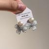 Bailando ~~ pendientes de mariposa de cristal elegantes de lujo ligeros de alta calidad 2023 nuevos pendientes de nicho exquisitos de verano para mujeres