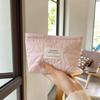 Bolsa de cosméticos acolchada estilo japonés y coreano con diseño de oso, monedero, lápiz labial, bolso de mano portátil, bonita bolsa de almacenamiento para artículos de aseo.