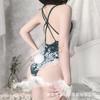 Coelhinha sexy lingerie veludo gelo renda malha sexy aberta fofa uniforme tentação traje de coelhinha