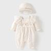 Mameluco de Otoño para Bebé Recién Nacido de Manga Larga, Lindo y Elegante Romper de Princesa para Cumpleaños de Luna Llena de Un Año