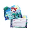 Tema Festa de Aniversário Sereia Prato de Papel Desenho Animado Copo de Papel Guardanapo Caixa de Doces Conjunto de Pipoca Bandeira Decorativa Suprimentos