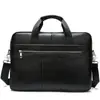 Couro Genuíno Masculino Reunião de Negócios Viagem de Negócios Pasta de Couro de Vaca de Primeira Camada Bolsa Simples para Laptop Bolsa de Ombro Único Transversal para Homens