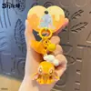 Baimao Serie de Puntadas Genuinas Llavero Lindo con Cuentas, Adorable y Exquisito Colgante de Muñeca Ángel Pareja para Mochila