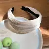 Faixa de Cabelo Plissada Alargada Tecido Estilo Fresco Topo Alto do Crânio Faixa Versátil Sensação de Alto Padrão Para Sair Prendedor de Cabelo Presilha de Cabelo Acessórios de Cabelo