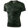 Traje de Entrenamiento Deportivo de Fitness para Hombre PRO Ajustado de Manga Corta Ropa Elástica de Secado Rápido Camiseta de Manga Corta Ropa 1053