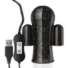 Treinador de Ereção King Kong Preto Jiubaba 20 Frequências Vibratório Controle de Tempo do Pênis Masturbador Masculino Elétrico Copo Avião para Adultos