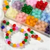 Cuentas redondas de vidrio de gelatina de 4-10 mm, imitación de jade, cuentas sueltas, accesorios para pulseras, collares, joyería, cuentas para manualidades y joyería hecha a mano