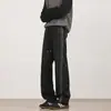 Nuevos pantalones casuales holgados para hombre 2025, pantalones versátiles de moda estilo coreano, pantalones de verano finos, fluidos, de pierna ancha, hasta el suelo