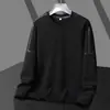 Moletom Solto da Moda Masculino para Primavera e Outono Camiseta de Manga Longa Versátil e Casual