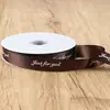 Rolo Grande 80 Jardas 2,5cm Fita de Poliéster Inglês Flor Fita para Embalagem de Presente Fita DIY Buquê Embalagem de Bolo
