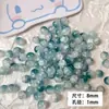 Contas de vidro com sensação de jade quebrado de 8 mm, contas soltas, furo reto, material para acessórios de joias para colar pulseira presilha DIY feito à mão