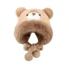 Diseño de orejas de oso de dibujos animados lindas de invierno, hace que la cara se vea más pequeña, esponjosa y cálida, adecuado para uso en exteriores y proporciona protección para los oídos