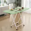 Mesa plegable simple para hogar, apartamento pequeño, mesa para comer pequeña, mesa de estudio para estudiantes, dormitorio, portátil, doble barra, mesa de flexiones de suelo