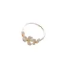 Anillo Abierto de Flor Plateada Lisa Estilo Coreano Dulce Elegante Ligera Lujo Temperamento Anillo para Dedo Índice Anillo Versátil para el Día a Día para Mujeres