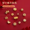 Accesorios Colgantes Arena Dorada Pulsera DIY Hecha a Mano Collar Cuentas Espaciadoras Material Cuerda para Pulsera Pulsera con Cuentas Oro Mate Colgante de la Fortuna