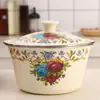 Bacia para Bolo Bacia de Esmalte Caixa Bacia para Bolo de Cavalo Bacia de Porcelana para Banha Antiga Bacia de Esmalte para Sopa Bacia de Porcelana Antiga Bacia Nostálgica para Cobertura de Bolo