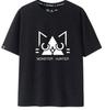 Camiseta feminina estampada estilo europeu casual manga curta