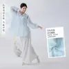 Diseño-sentido empalme encaje dulce holgado moderno traje de danza estilo antiguo estudiante de danza jazz unisex camisa
