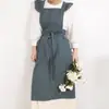 Delantal de Volantes de Manga Corta Voladora Estilo Coreano Delantal Artístico para Niña para Cafetería, Jardín, Panadería, Cocina, Delantal Anti-Manchas Venta al por Mayor