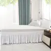 2026 Nuevo Estilo Color Sólido Elástico Amazon Falda de Cama con Volantes con Falda de Cama Elástica Incorporada