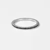 Anillo de Plata S925 Pura de 3 Colores Apilado con Zirconias de Tienda Completa Anillo Ins Europeo y Americano Boda Moda Joyería Simple para Fiesta
