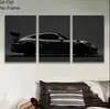 Decoração de Sala de Estar Transfronteiriça Decoração de Casa Carro Esportivo Pintura de Parede Decorativa Moderna Arte em Tela com Moldura de Madeira de Pinus