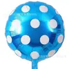 Nuevo globo redondo de punto de ola y raya de 18 pulgadas, globo redondo de punto de ola y caramelo de película de aluminio, diseño para fiesta de cumpleaños de bebé