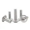 Tornillos de Acero Inoxidable 304 de Cabeza Redonda con Hexágono Interior y Arandela, Tornillos Antirrobo de Cabeza Plana con Hexágono Interior M3M4
