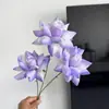 Flores Artificiales de Rosa Flip-Flap de 3 Cabezas para Salones de Bodas, Arreglos Florales de Hotel y Exhibiciones Decorativas