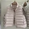 Colete de algodão com enchimento e gola alta de 7 cores para mulheres, outono e inverno, leve, acinturado, emagrecedor, colete de outer wear