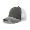 Gorra de béisbol lavable transfronteriza con logo antiguo, comercio exterior Europa y Estados Unidos, tendencia, visera curva, gorra de red de esponja, primavera y verano, exterior, para hombres y mujeres
