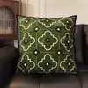 Almofada Verde Estilo Medieval Almofada Dupla Face Almofada Macia para Sofá Estilo Retrô Almofada Suave para Cabeceira com Enchimento Almofada para Encosto de Carro
