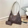 Bolso de Hombro de Moda Casual Tendencia 2025 Nuevo Tendencia Retro Estampado de Leopardo Bolso de Axila Casual Gran Capacidad Bolso para Mujer