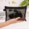Bolsa organizadora de viaje transfronterizo, bolsa de malla transparente para cosméticos, bolsa de aseo portátil y simple, estuche para labiales de gran capacidad