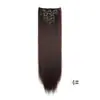 Conjunto Europeu e Americano de 16 Peças de Perucas para Cabelo Longo, Extensões de Cabelo Prontas, Extensões de Cabelo Artificiais de Uma Peça, Cabelo Liso, Cabelo Artificial Fofo Invisível