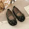 Zapatos planos Mary Jane de estilo ballet retro francés de lunares, nueva colección de primavera 2026, con lazo y diseño de punta poco profunda